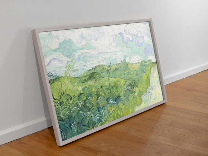 Vincent van Gogh’s “Field with Green and Clouds” – Serene Canvas Art