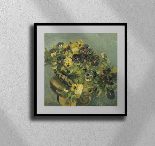 Van Gogh’s “Pansies in a Basket” – A Timeless Floral Canvas Art