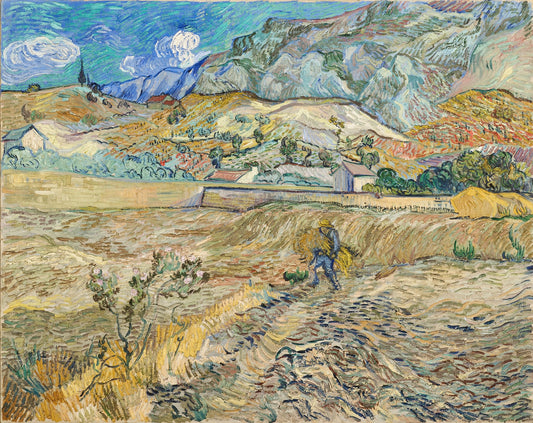 Vincent van Gogh’s “Wheatfield with a Reaper” – Premium Canvas Art Print