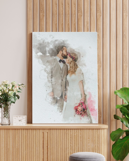 Personalised Watercolour Canvas Print