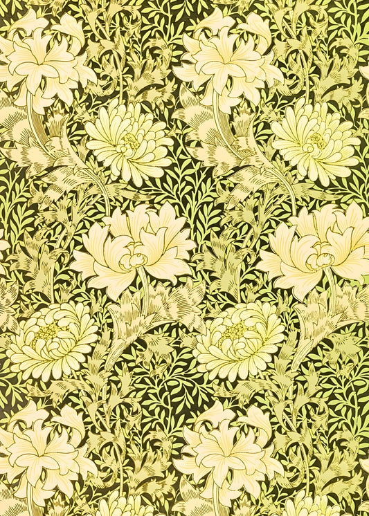 William Morris Chrysanthemum Pattern (1877) – Art Print on Canvas and Paper