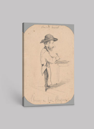 Claude Monet’s Man in a Hat - Vintage Art Print on Canvas