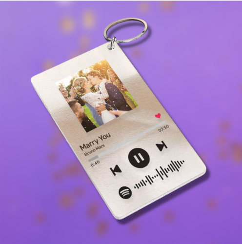 Custom Spotify Song Acrylic Keyring