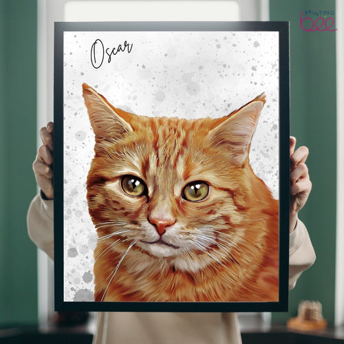 Custom Watercolour Cat Portrait - Presents for Cats and Cat Lovers