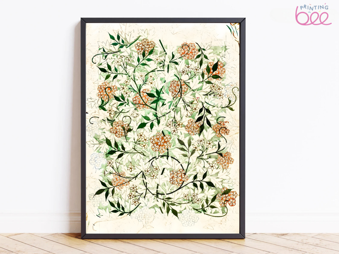 William Morris Jasmine Pattern (1872) – Art Print on Canvas and Paper