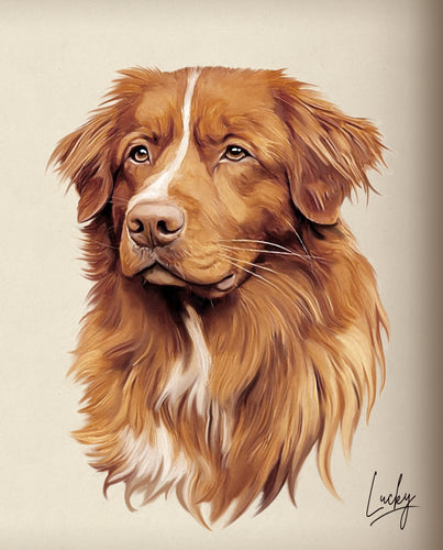 Custom Pet Portrait on Canvas or Art Paper | 'Hand' Painted Pet Portrait From Photo