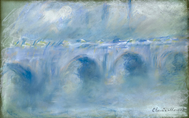 Monet's Bridges in the Mist - Impressionist Canvas Masterpiece