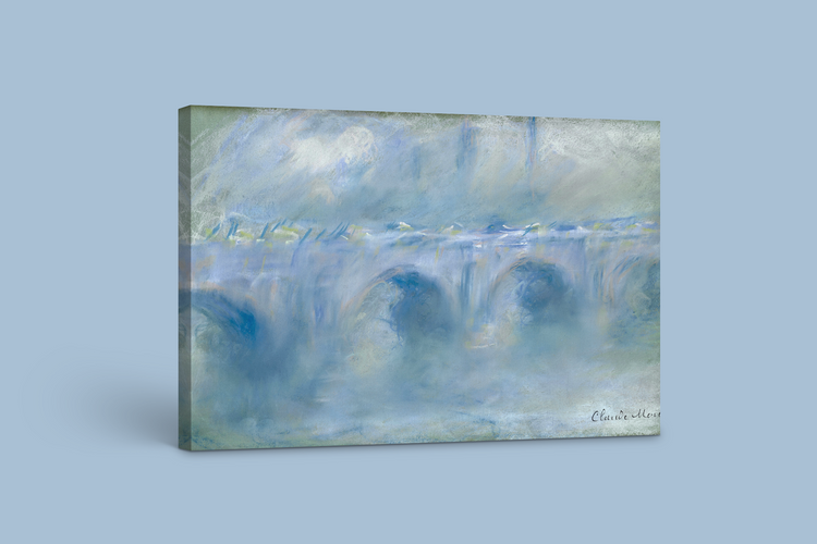 Monet's Bridges in the Mist - Impressionist Canvas Masterpiece