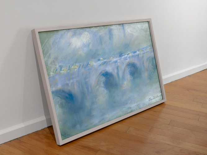 Monet's Bridges in the Mist - Impressionist Canvas Masterpiece