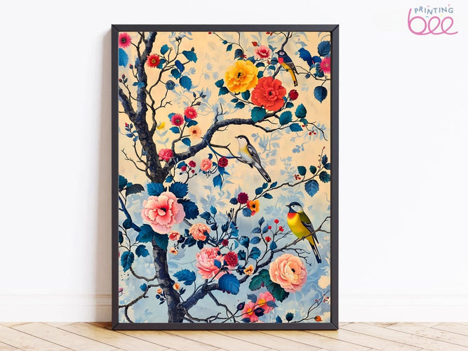 William Morris Birds & Blossoms – Vintage Floral Art Print on Canvas and Paper