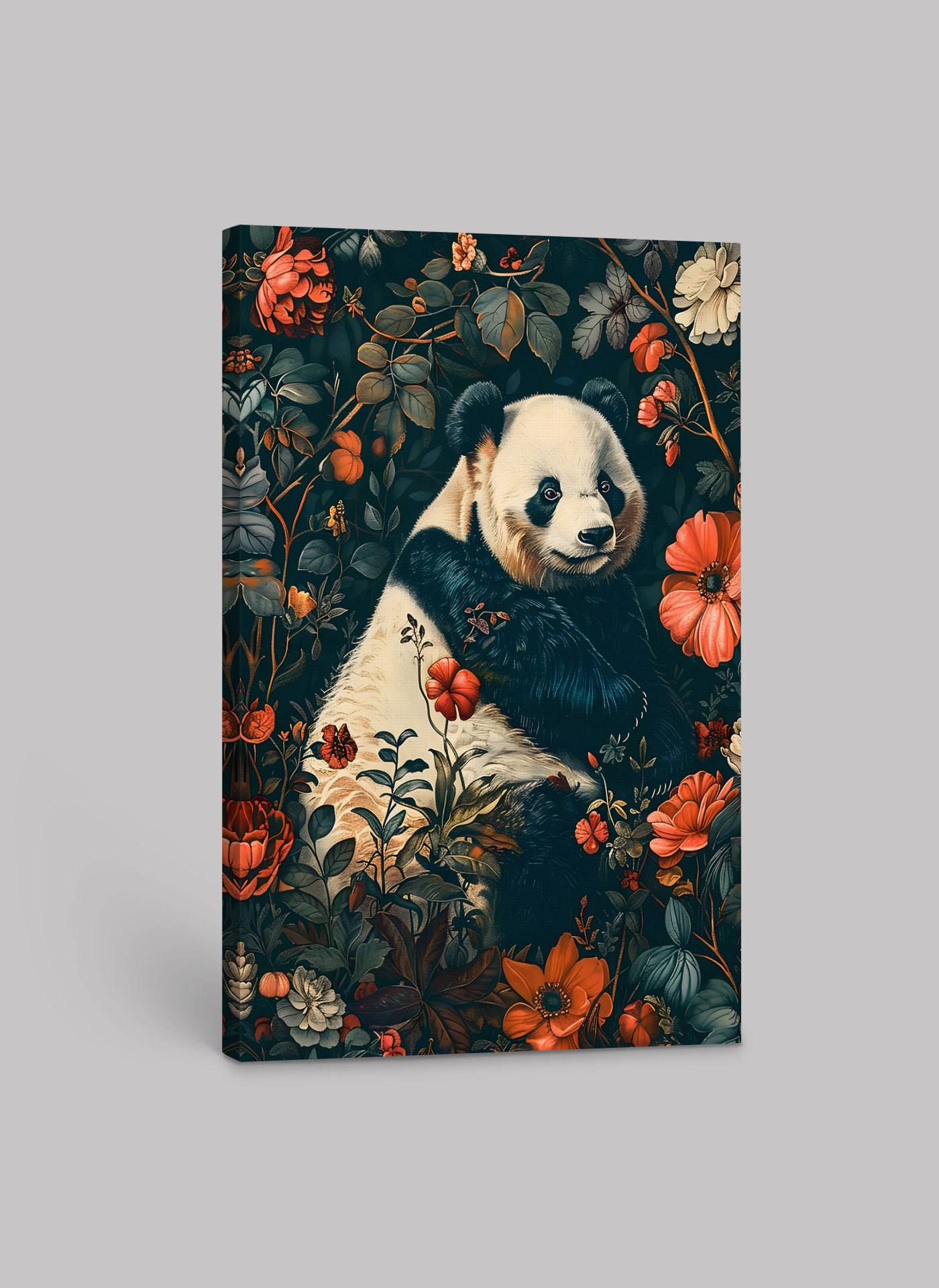 William Morris Panda Motif – Whimsical Art Print on Canvas and Paper