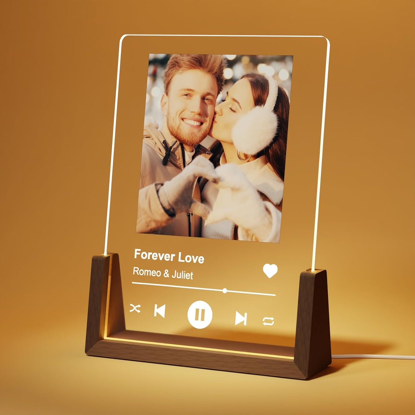 Personalised Spotify Song Glass Plaque Custom Music Gift For Him, Her, Family And Friends