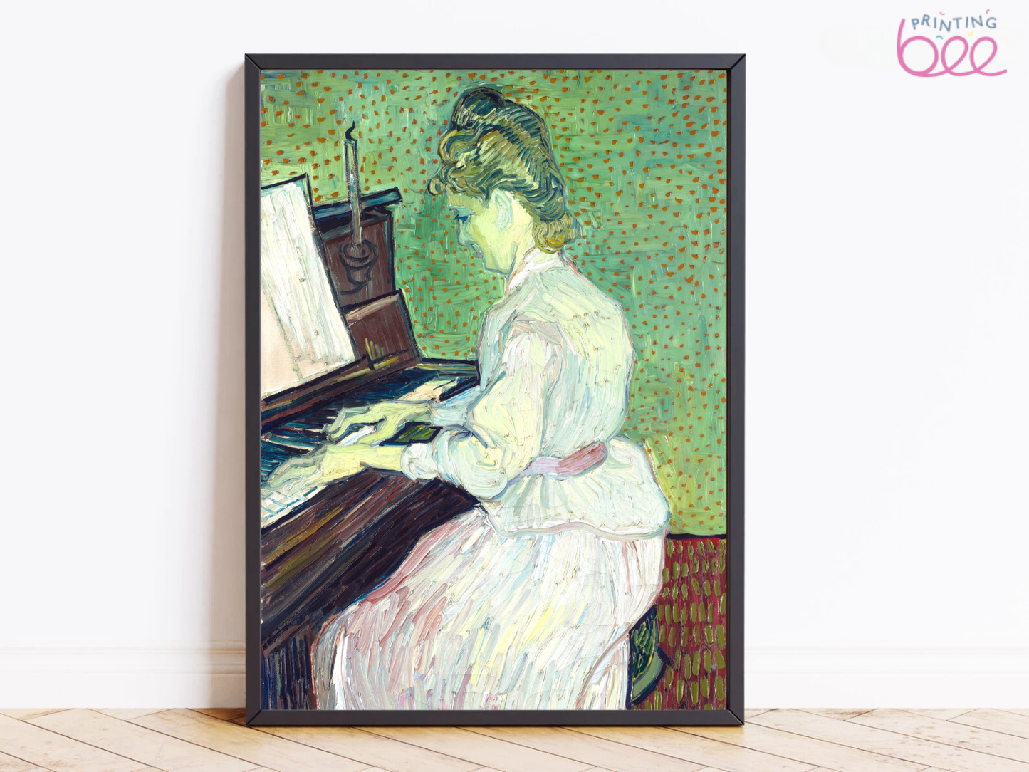 Vincent van Gogh’s "Woman Playing Piano" – Canvas Art Print