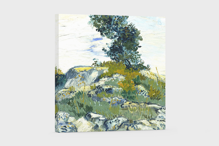 Vincent van Gogh’s “Tree on Rocky Landscape” – Masterpiece on Canvas