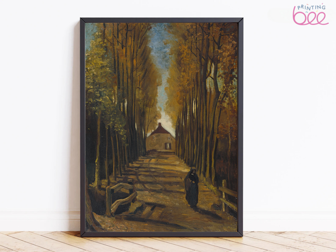 Vincent van Gogh’s “The Avenue of Poplars in Autumn” – Canvas and Framed Art Print