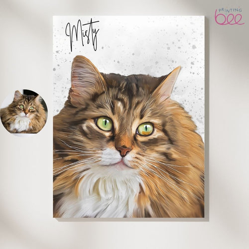 Custom Watercolour Cat Portrait - Presents for Cats and Cat Lovers