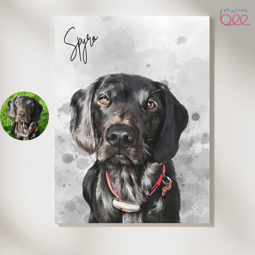 Personalised Watercolour Pet Portrait | Custom Pet Art Print