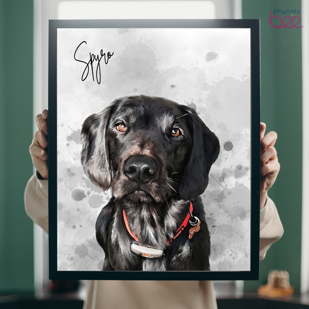 Personalised Watercolour Pet Portrait | Custom Pet Art Print