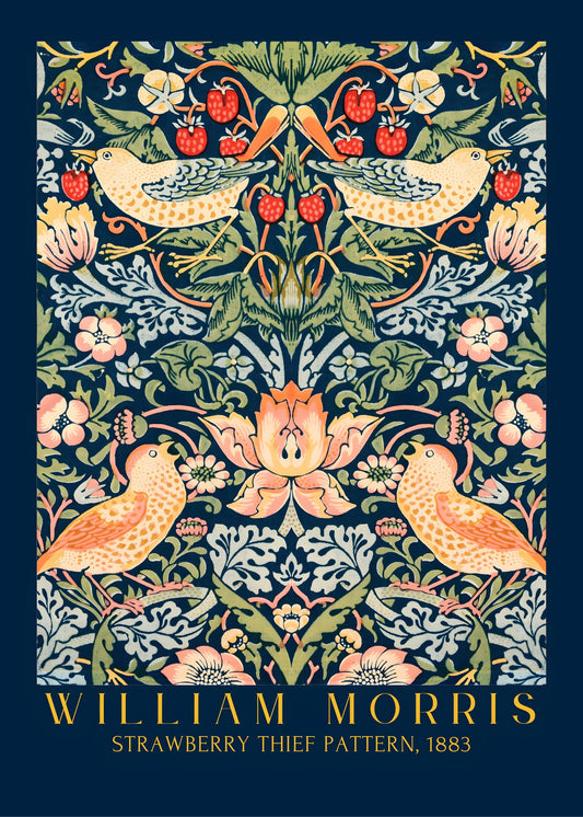 William Morris "Strawberry Thief" Canvas Print - Classic Victorian Design (1883)