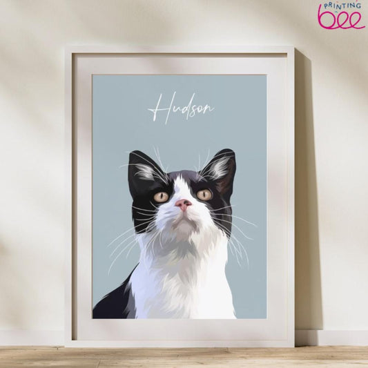 Personalised 'Modern Art' Cat Portraits - Presents for Cats - Cat Art