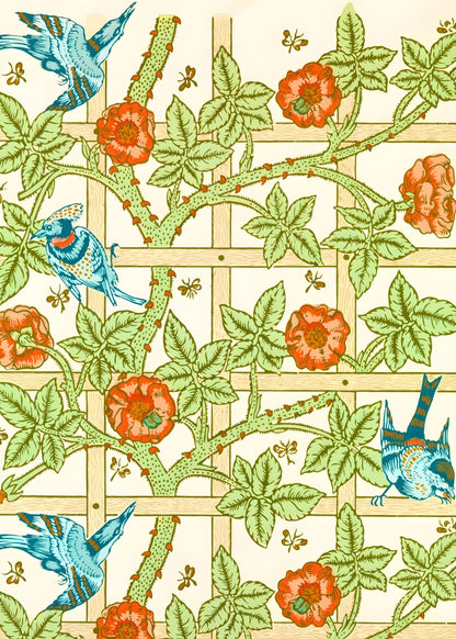 William Morris Trellis Pattern (1862-64) | Fine Art Print on Canvas