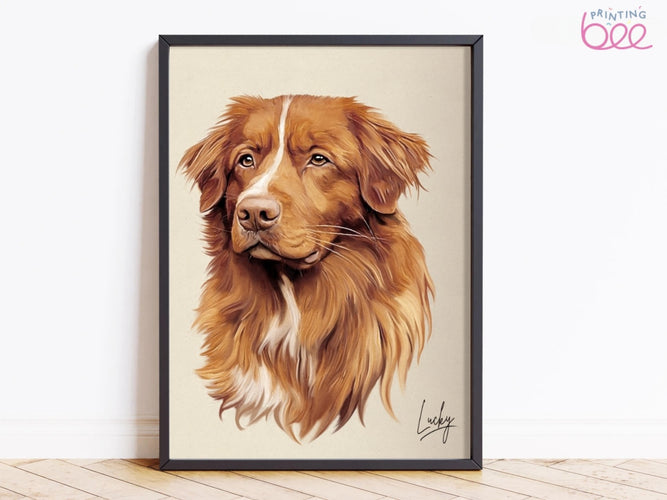 Custom Pet Portrait on Canvas or Art Paper | 'Hand' Painted Pet Portrait From Photo