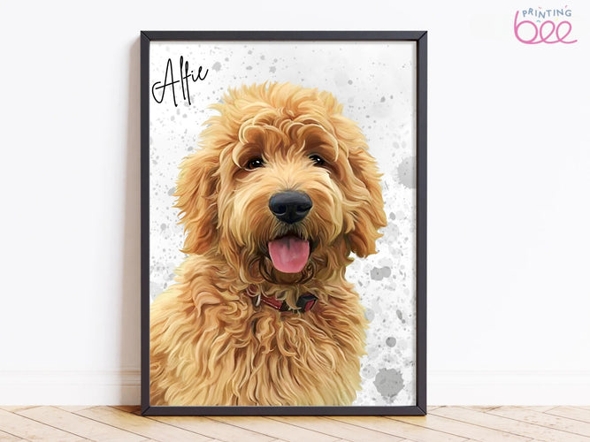 Personalised Watercolour Pet Portrait | Custom Pet Art Print