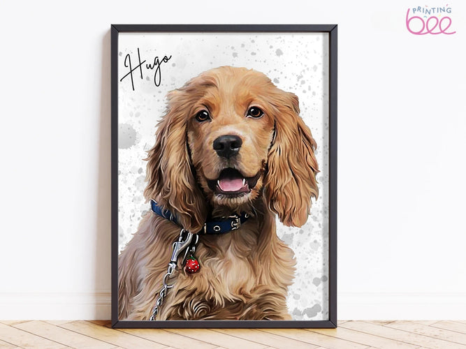 Personalised Watercolour Pet Portrait | Custom Pet Art Print