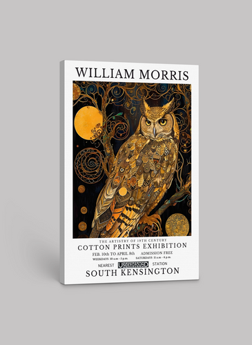 William Morris Owl Garden – Art Print on Canvas and Paper