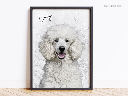 Personalised Watercolour Pet Portrait | Custom Pet Art Print