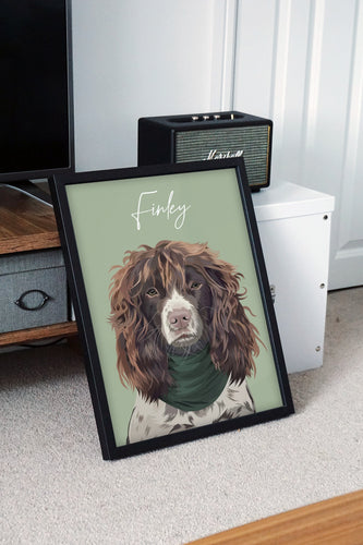 Hand-Drawn Pet Portrait | Personalised Dog & Cat Wall Art | Custom Portrait from Photo