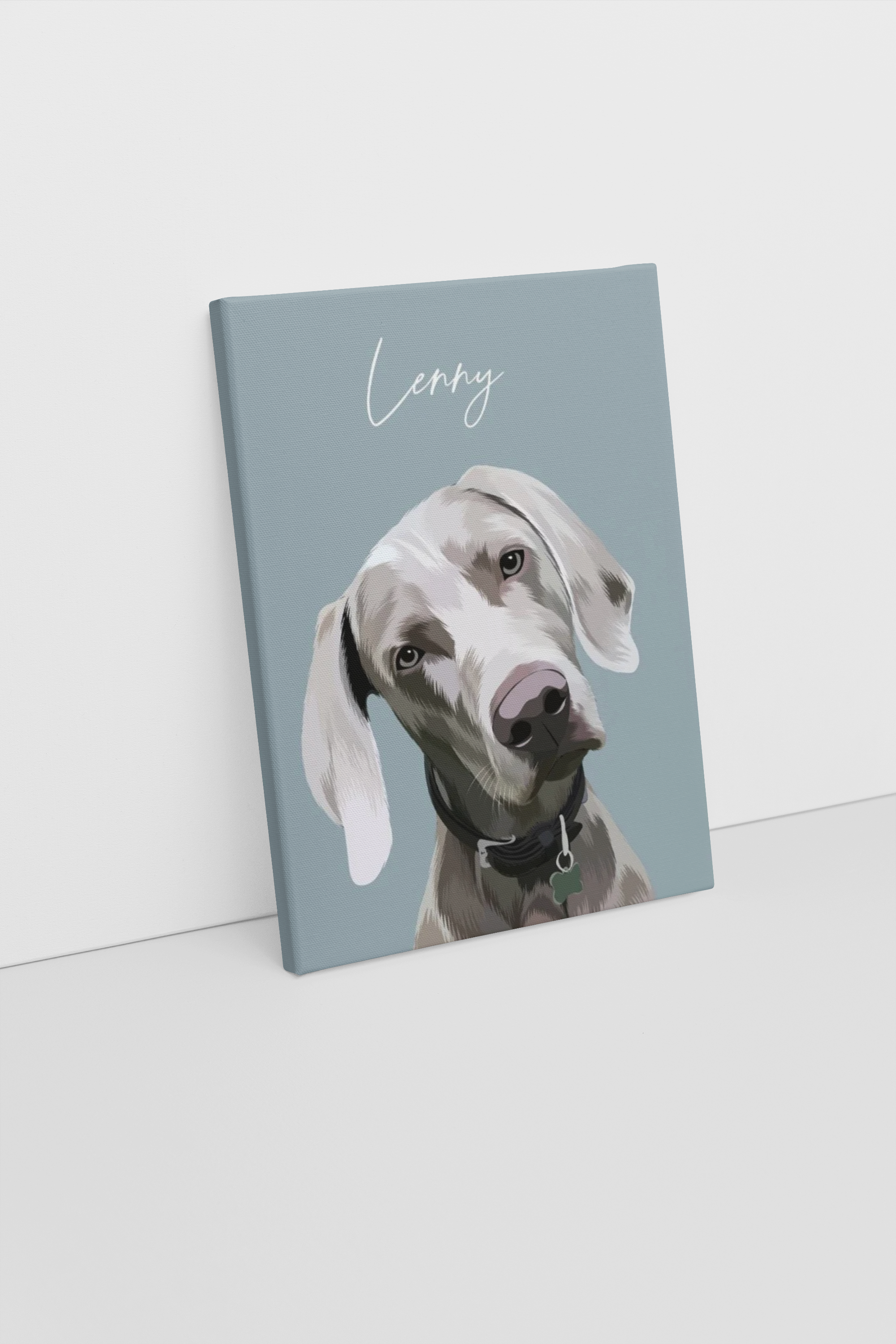 Custom Hand-Illustrated Pet Portrait | Personalised Dog Wall Art | Pet Portrait From Photo