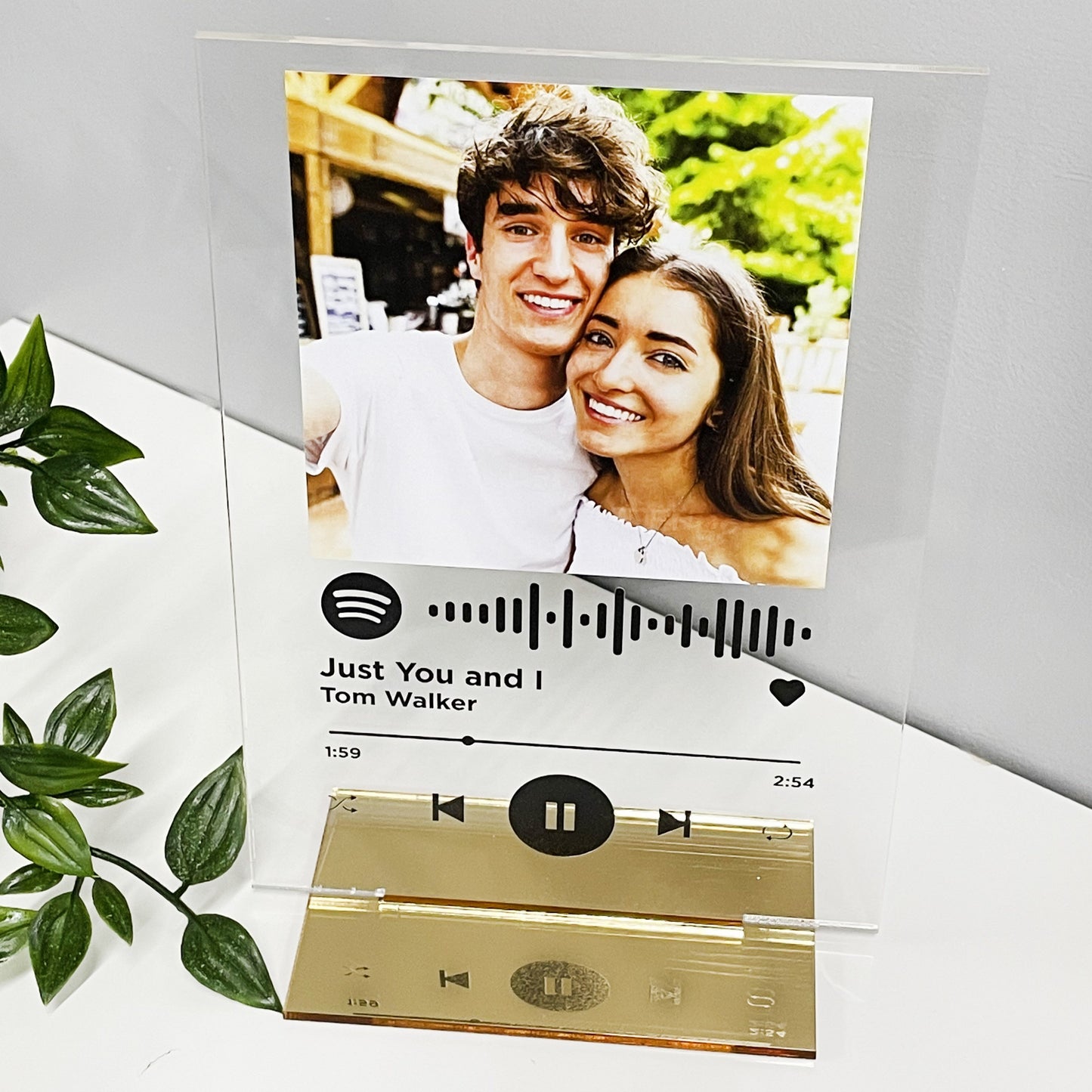 Personalised Spotify Acrylic Song Plaque front view