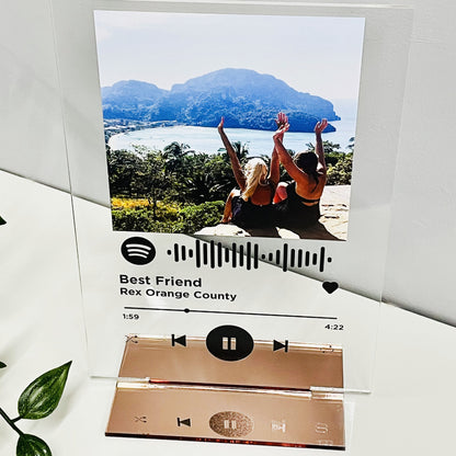 Personalised Spotify Acrylic Song Plaque front view
